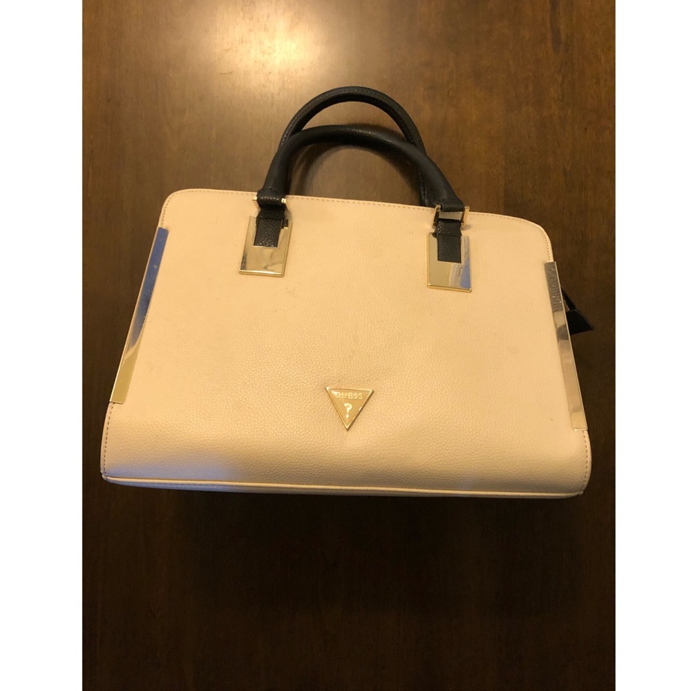 Guess Cream Colored Bowling Ball Bag